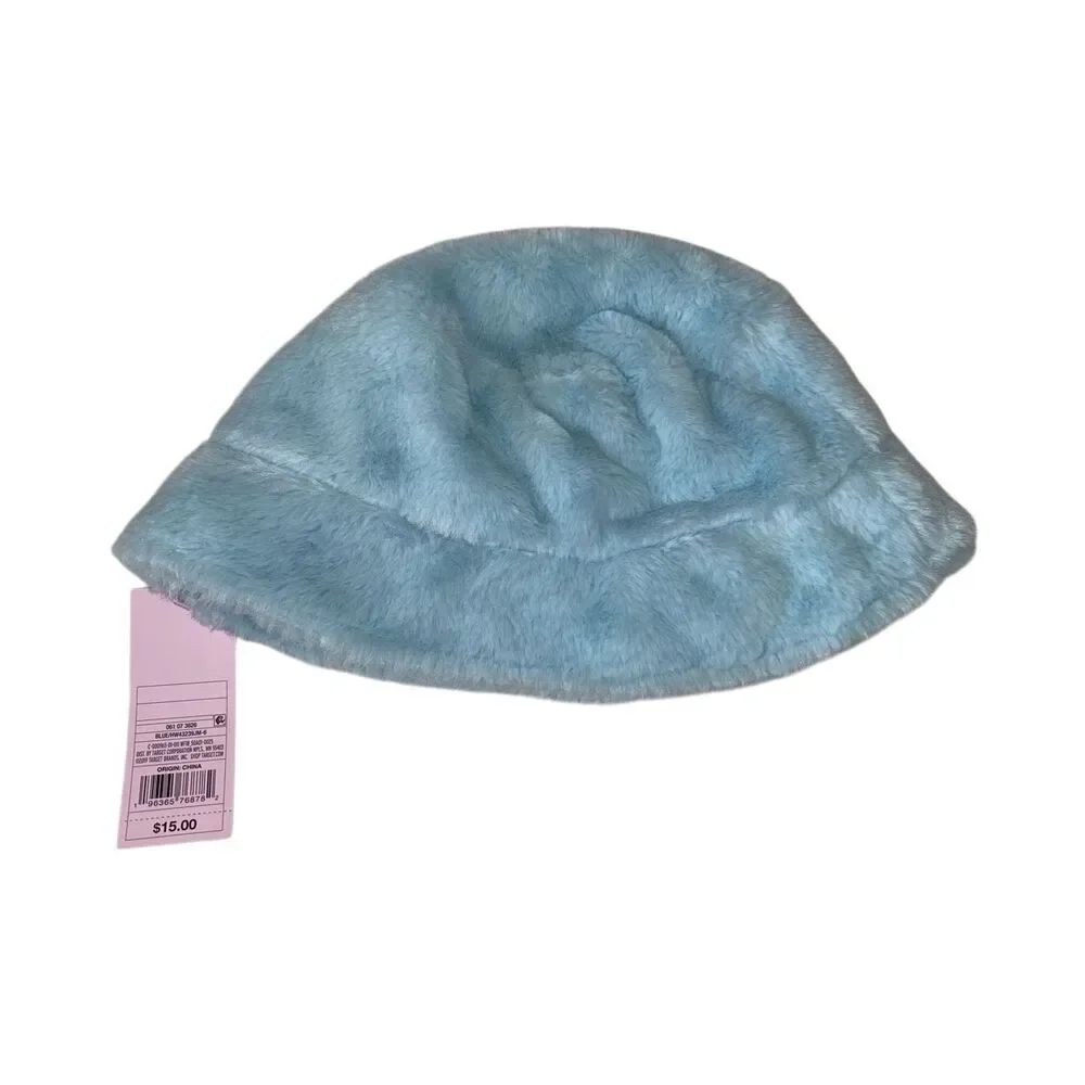 Nwt Wild Fable Blue Fleece Bucket Hat Winter Snow Outdoors Soft Comfortable